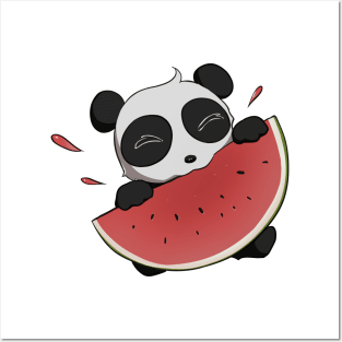 Watermelon Panda Posters and Art